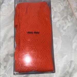 Miu Miu Elegant Tights orange NWT size 111